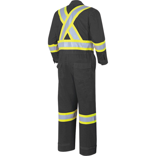 7702BK FR-Tech&reg; 88/12 FR Arc Rated Coveralls, Size 36, Black, 9.7 cal/cm² NTL Industrial