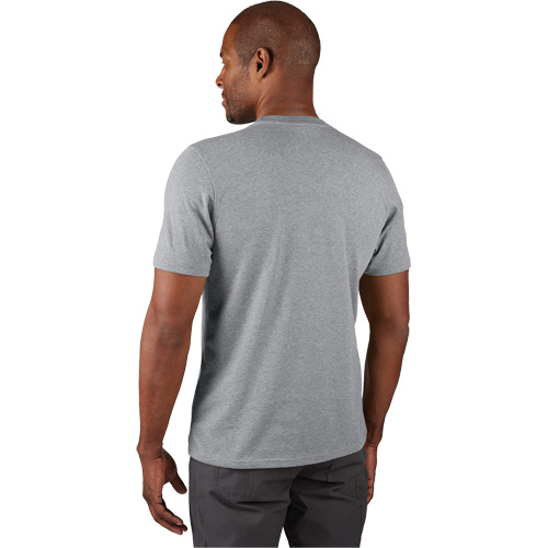 Hybrid Work Tee Shirt, Men's, Small, Grey NTL Industrial