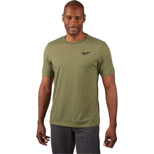 Hybrid Work Tee Shirt, Men's, Small, Green NTL Industrial