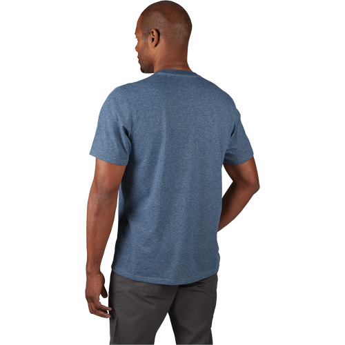 Hybrid Work Tee Shirt, Men's, Small, Blue NTL Industrial