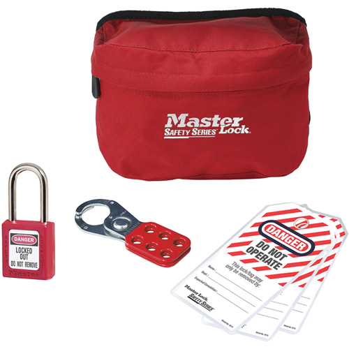 Trousse de cadenassage personnalis&eacute;e avec cadenas en thermoplastique Zenex, 6 composants compris NTL Industrial