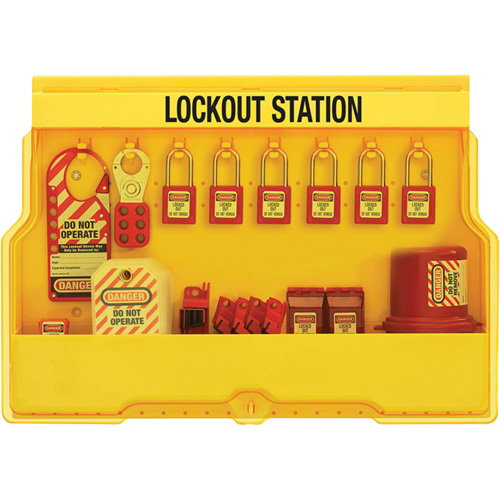 Premier Electrical Lockout Station, Thermoplastic Padlocks, 16 Padlock Capacity, Padlocks Included NTL Industrial