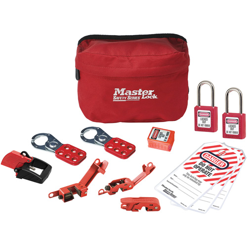 Trousse de cadenassage standard avec cadenas en thermoplastique Zenex, Ensemble &eacute;lectrique, 13 composants compris NTL Industrial