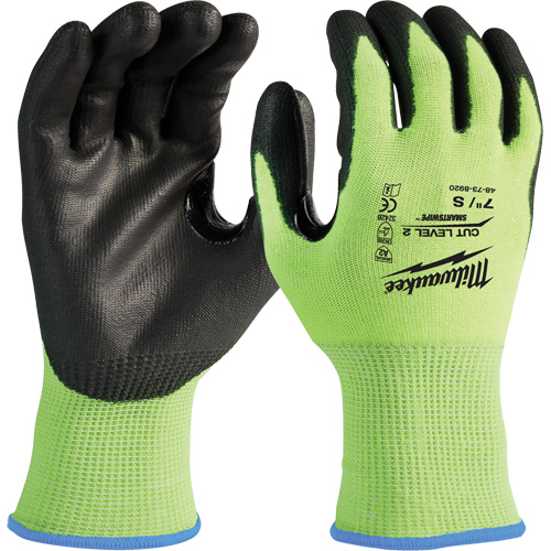 Gants haute visibilit&eacute; r&eacute;sistant aux coupures, Taille Petit, Calibre 15, Rev&ecirc;tement Nitrile/Polyur&eacute;thane, Enveloppe en Poly&eacute;thyl&egrave;ne, ANSI/ISEA 105 niveau 2 NTL Industrial