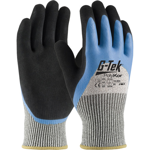 Gants isol&eacute;s r&eacute;sistants aux coupures G-Tek PolyKor, Taille Petit, Calibre 13, Rev&ecirc;tement Latex de caoutchouc, Enveloppe en Fil technique, ANSI/ISEA 105 niveau 3 NTL Industrial