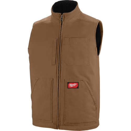 Heavy-Duty Sherpa-Lined Vest, Men's, Small, Brown NTL Industrial