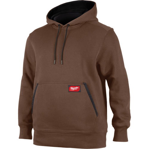 Midweight Pullover Hoodie, Men's, Small, Brown NTL Industrial