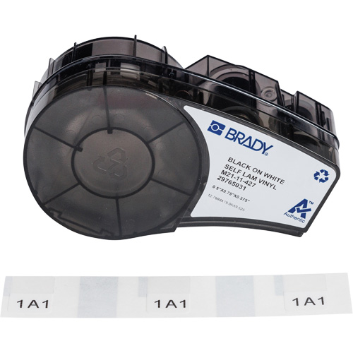 Self-Laminating Wrap Around Labels with Ribbon, Black NTL Industrial