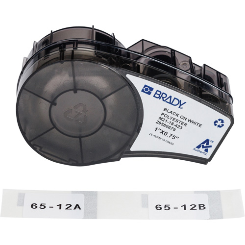 &eacute;tiquettes polyvalentes avec ruban pour environnements hostiles, Noir NTL Industrial