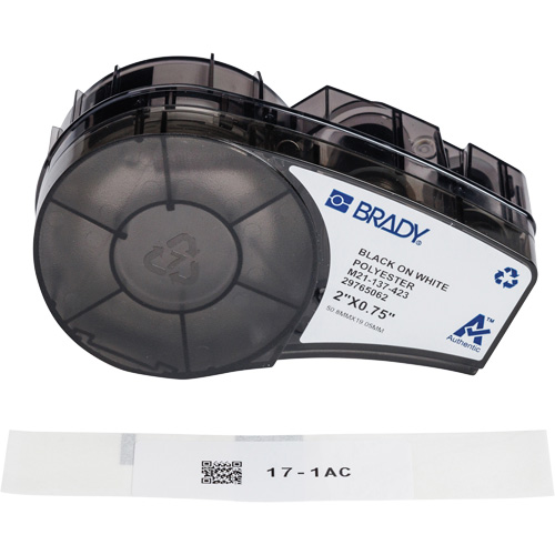 &eacute;tiquettes polyvalentes avec ruban pour environnements hostiles, Noir NTL Industrial