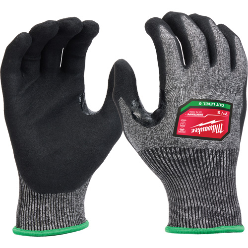 Gants enduits par trempage &agrave; dext&eacute;rit&eacute; &eacute;lev&eacute;e, Taille Petit, Calibre 18, Rev&ecirc;tement Nitrile, Enveloppe en Poly&eacute;thyl&egrave;ne, ASTM ANSI niveau A6/EN 388 niveau F NTL Industrial