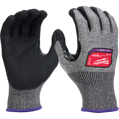 Gants enduits par trempage &agrave; dext&eacute;rit&eacute; &eacute;lev&eacute;e, Taille Petit, Calibre 18, Rev&ecirc;tement Nitrile, Enveloppe en Nylon/Poly&eacute;thyl&egrave;ne/Tungst&egrave;ne, ASTM ANSI niveau A7/EN 388 niveau 4 NTL Industrial