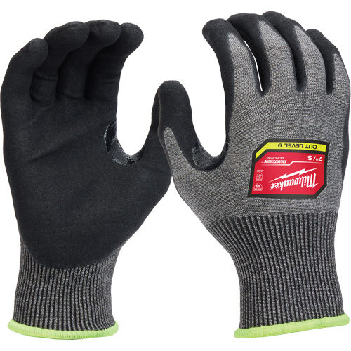 Gants enduits par trempage &agrave; dext&eacute;rit&eacute; &eacute;lev&eacute;e, Taille Petit, Calibre 18, Rev&ecirc;tement Nitrile, Enveloppe en Nylon/Poly&eacute;thyl&egrave;ne/Tungst&egrave;ne, ASTM ANSI niveau A9/EN 388 niveau F NTL Industrial