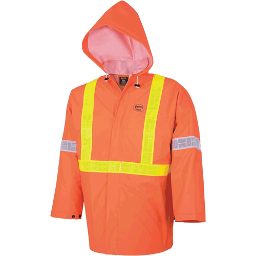 R85 Element FR FR 3-Piece Safety Rain Suit, PVC, Small, High-Visibility Orange NTL Industrial