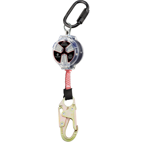 Cordage de s&eacute;curit&eacute; autor&eacute;tractable avec petit mousqueton Dynamic, 6', Polyester, Pivotant NTL Industrial