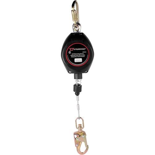 Dynamic Self-Retracting Lifeline, 20', Galvanized Steel, Swivel NTL Industrial