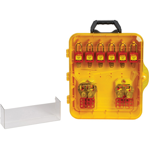 Lockout Station with Keyed Different Nylon Safety Lockout Padlocks, Plastic Padlocks, 12 Padlock Capacity, Padlocks Included NTL Industrial