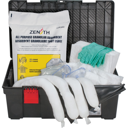Trousses contre les d&eacute;versements dans une boîte &agrave; outils, Huile seulement, Bac, Absorbance de 31 gal. US NTL Industrial