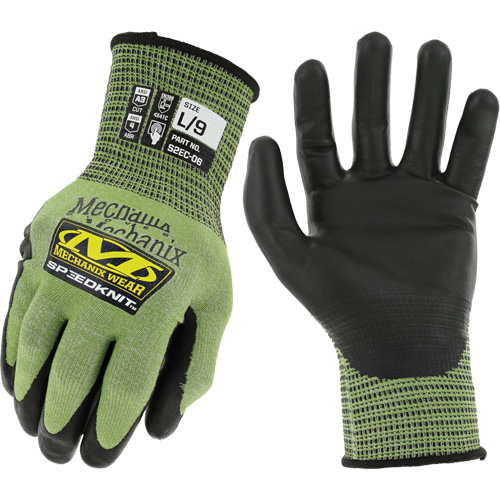 Gants r&eacute;sistants aux coupures SpeeKnit S2EC06, Taille Petit/7, Calibre 18, Rev&ecirc;tement Ur&eacute;thane, Enveloppe en PEHP/Tungst&egrave;ne, ASTM ANSI niveau A4/EN 388 niveau D NTL Industrial