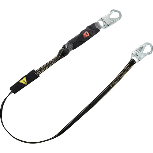 V-Series Welding Energy Absorbing Lanyard, 6', Snap Hook Center, Snap Hook Leg Ends, Kevlar&reg;/Metal/Nylon NTL Industrial