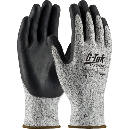 Gants r&eacute;sistants &agrave; la coupe G-Tek, Taille T-petit, Calibre 13, Rev&ecirc;tement Nitrile, Enveloppe en PolyKor, ASTM ANSI niveau A2/EN 388 niveau 3/EN 388 niveau B NTL Industrial