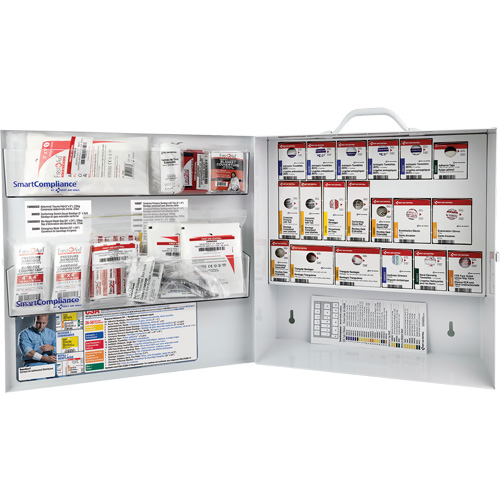 Armoire pour premiers soins SmartCompliance, R&eacute;pond &agrave; la norme CSA Z1220-17 type 2 environnements &agrave; faible risque, Moyen (26-50 travailleurs) NTL Industrial