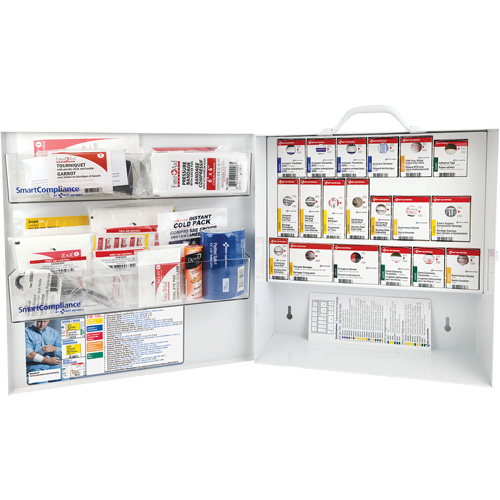 Armoire pour premiers soins SmartCompliance, R&eacute;pond &agrave; la norme CSA Z1220-17 type 3 environnements &agrave; haut risque, Petit (2-25 travailleurs) NTL Industrial
