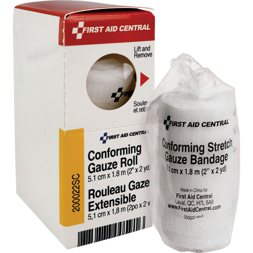 Recharge de bandage en gaze &eacute;tirable et conforme SmartCompliance, Rouleau, 6' lo x 2" la, St&eacute;rile, Dispositif m&eacute;dical Classe 1 NTL Industrial