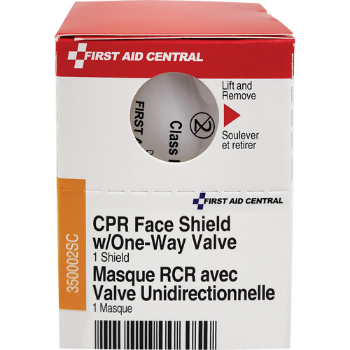 SmartCompliance&reg; Refill CPR Faceshield with One-Way Valve, Single Use Faceshield, Class 2 NTL Industrial