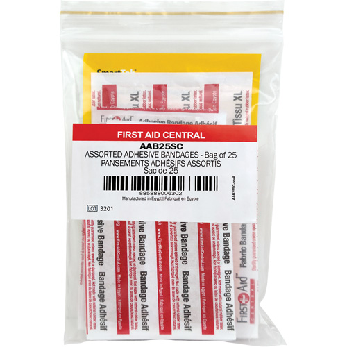 SmartCompliance&reg; Refill Adhesive Bandages, Assorted, Fabric/Plastic, Non-Sterile NTL Industrial