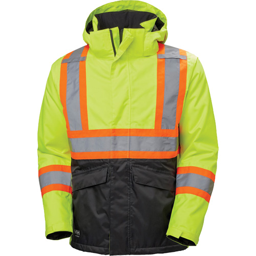 Alta Winter Jacket, Polyester, Black/High Visibility Lime-Yellow, Small NTL Industrial