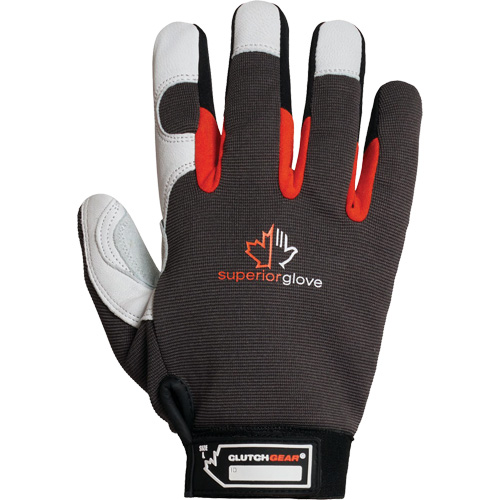 Gants de m&eacute;canicien Clutch Gear Thinsulate, Paume Cuir fleur de ch&egrave;vre/Cuir refendu, Taille Petit/7 NTL Industrial