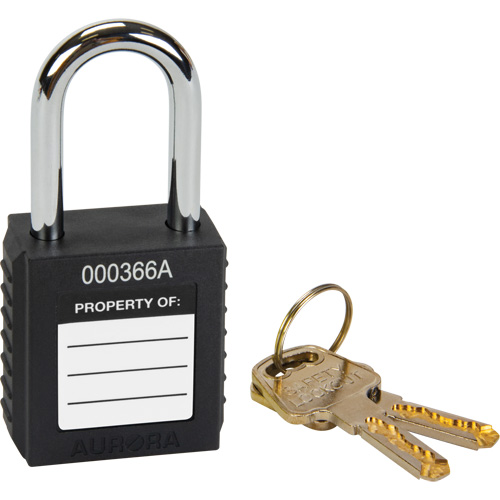 Lock for Lockouts, Safety Padlock, Keyed Different, Thermoplastic, 1-1/2" Width NTL Industrial