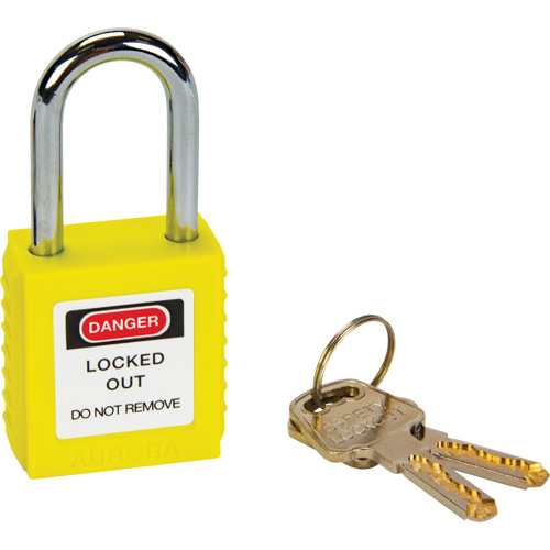 Lock for Lockouts, Safety Padlock, Keyed Different, Thermoplastic, 1-1/2" Width NTL Industrial