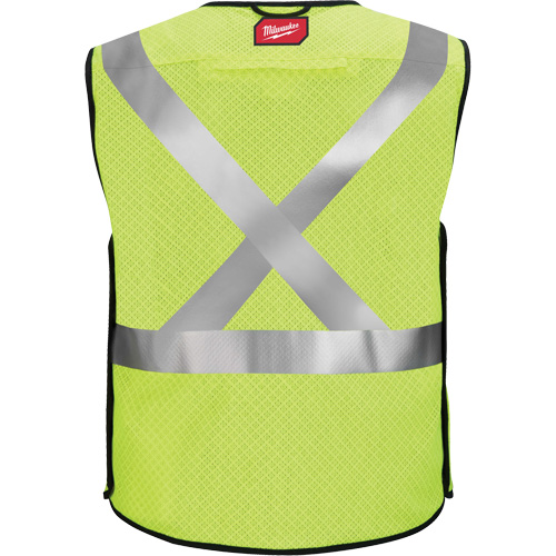 Breakaway Mesh Safety Vest, Black/High Visibility Lime-Yellow, Medium/Small NTL Industrial