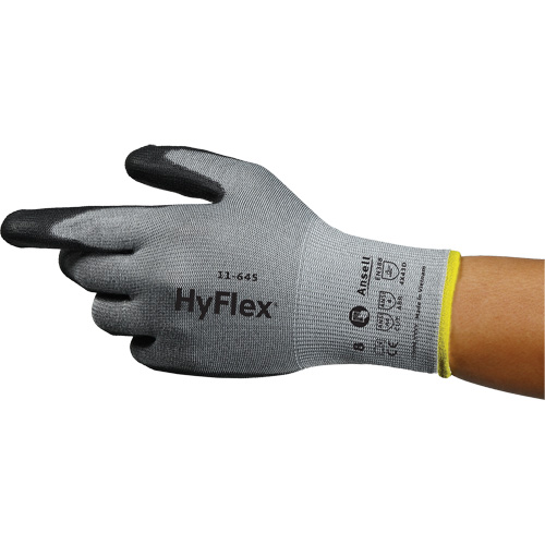 HyFlex&reg; 11-645 Cut-Resistant Gloves, Size 5, 13 Gauge, Polyurethane Coated, Intercept Shell, ASTM ANSI Level A4/EN 388 Level D NTL Industrial