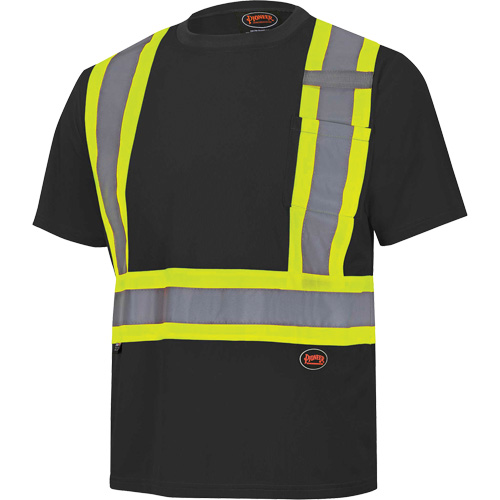 6992 Chandail de s&eacute;curit&eacute; en il-de-perdrix, Polyester, T-petit, Noir NTL Industrial