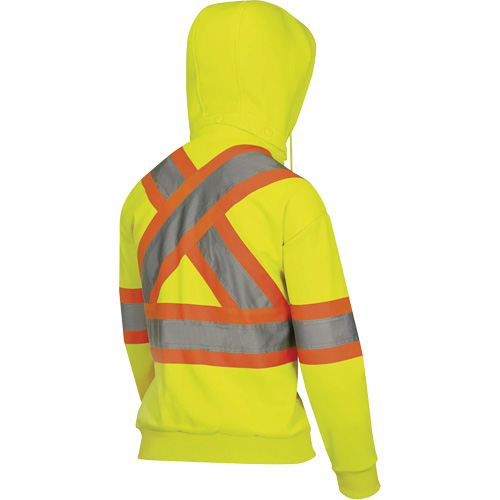 6925W Women's Zip Style Hoodie, X-Small, High Visibility Yellow NTL Industrial