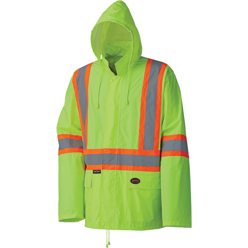 5599 Combinaison de pluie imperm&eacute;able et l&eacute;g&egrave;re, Polyester/PVC, T-petit, Jaune lime haute visibilit&eacute; NTL Industrial