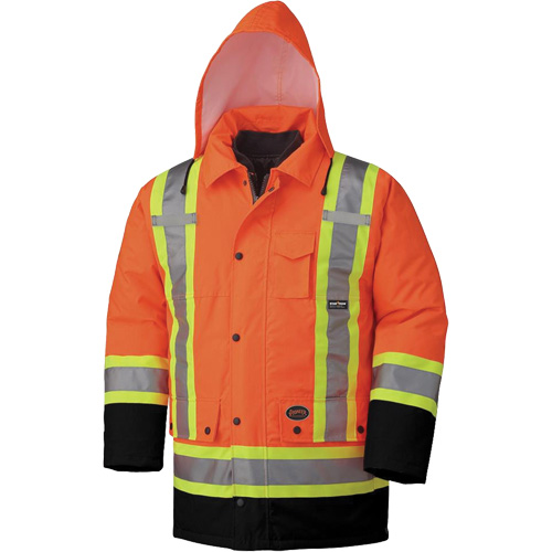 5020BB Manteau de s&eacute;curit&eacute; 7 en 1 imperm&eacute;able, Orange haute visibilit&eacute;, 2T-Grand NTL Industrial