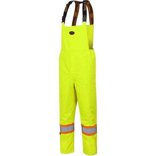 5054 The Rock 300D Insulated Bib Pants, Polyester, Small, High Visibility Lime-Yellow NTL Industrial