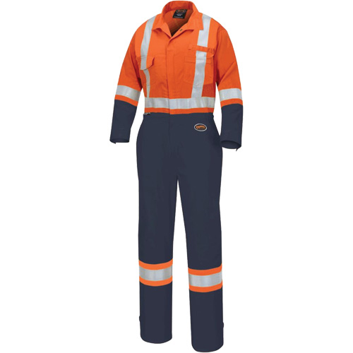 5514WBB Combinaisons de s&eacute;curit&eacute; pour femmes 2 tons, T-petit, Orange haute visibilit&eacute;/Bleu marin NTL Industrial