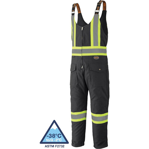 5536BK Quilted Duck Overalls, Cotton, X-Small, Black NTL Industrial