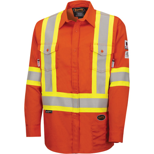 7743 Chemise de s&eacute;curit&eacute; ignifug&eacute;e FR-Tech, Petit, Orange haute visibilit&eacute; NTL Industrial