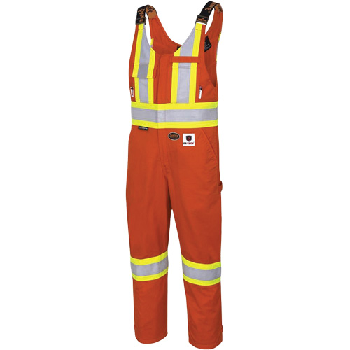 7712 FR-Tech&reg; Flame-Resistant Overalls, Small, High Visibility Orange NTL Industrial