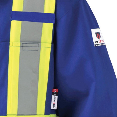 7706 FR-Tech&reg; Flame-Resistant Coverall with Leg Zippers, Size 36, Royal Blue, 9.7 cal/cm² NTL Industrial