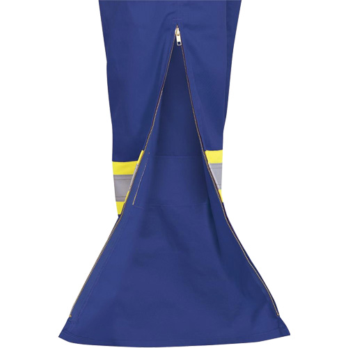 7706 FR-Tech&reg; Flame-Resistant Coverall with Leg Zippers, Size 36, Royal Blue, 9.7 cal/cm² NTL Industrial