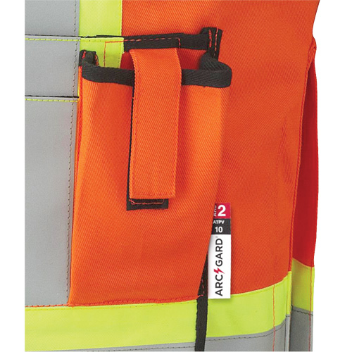 7732 FR-Tech&reg; Flame-Resistant Arc Surveyor's Vest, Small, High Visibility Orange, 9.7 cal/cm² NTL Industrial