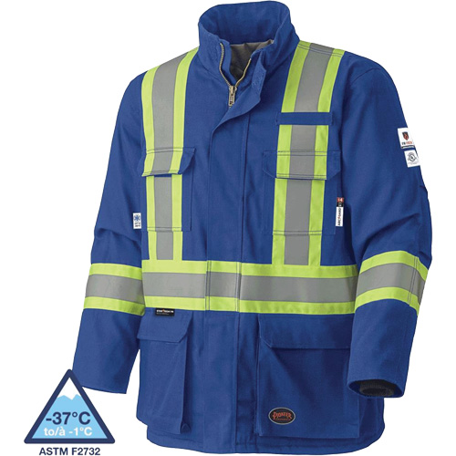 5523 Manteau de s&eacute;curit&eacute; ignifuge, Petit, Bleu royal, 58 cal/cm² NTL Industrial