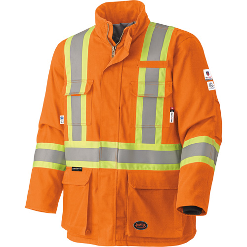 5533 Manteau de s&eacute;curit&eacute; ignifuge, Petit, Orange haute visibilit&eacute;, 58 cal/cm² NTL Industrial
